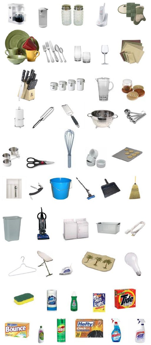Kitchen and Laundry Items